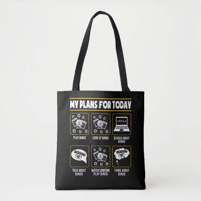 Meine Pläne für heute lustiges Glücksspiel Tasche (Vorderseite)
