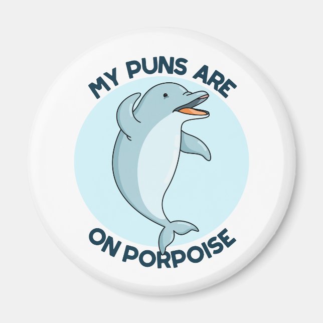 Meine Ponnen sind auf Porpoise Funny Animal Puff Magnet (Vorne)