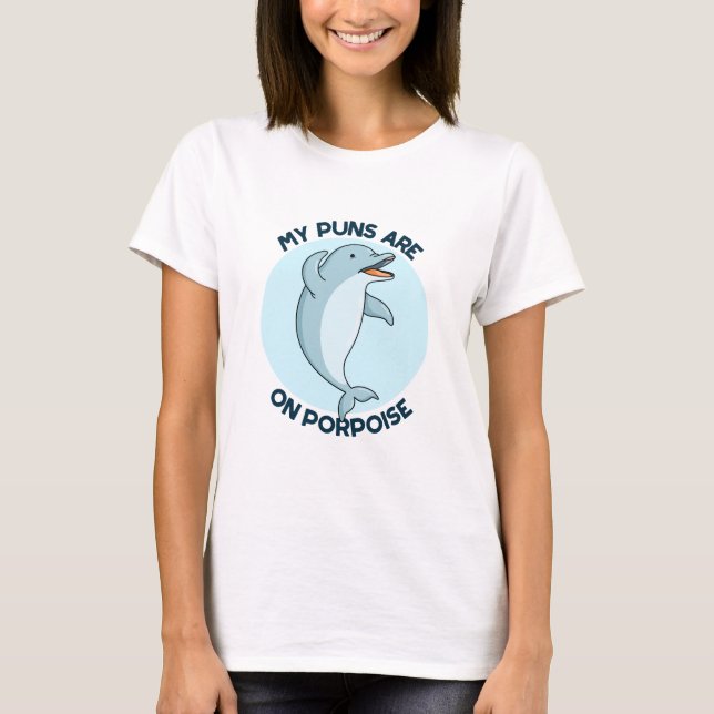 Meine Ponnen sind auf Porpoise Funny Animal Puff T-Shirt (Vorderseite)