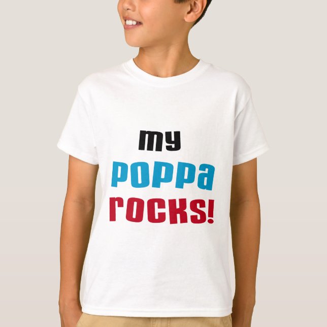 Meine Poppa Rocks Tshirts und Geschenke (Vorderseite)