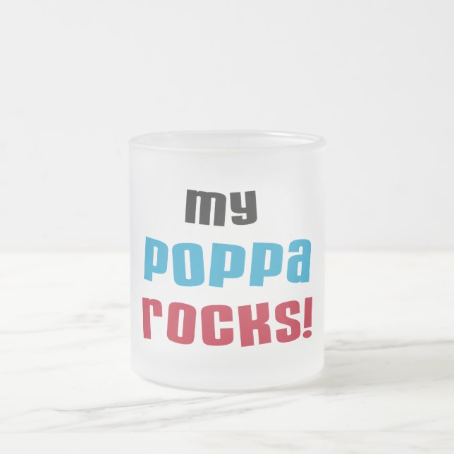 Meine Poppa Rocks Tshirts und Geschenke Mattglastasse (Mittel)