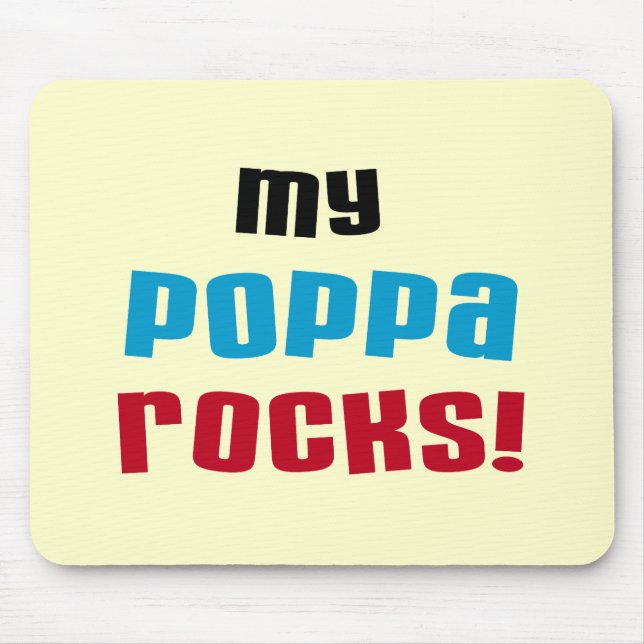 Meine Poppa Rocks Tshirts und Geschenke Mousepad (Vorne)