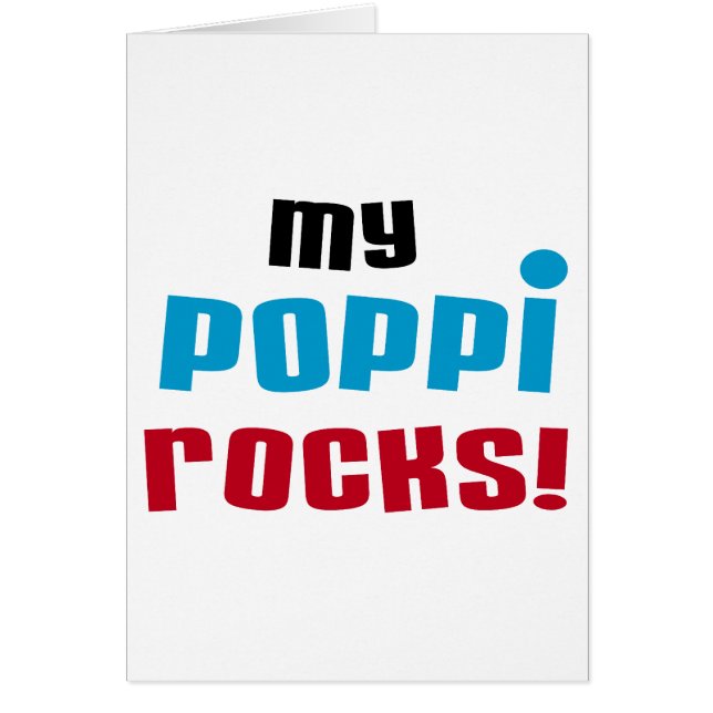 Meine Poppi Rocks T - Shirt und Geschenke (Vorne)