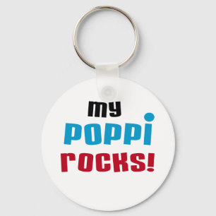 Meine Poppi Rocks T - Shirt und Geschenke Schlüsselanhänger