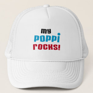 Meine Poppi Rocks T - Shirt und Geschenke Truckerkappe