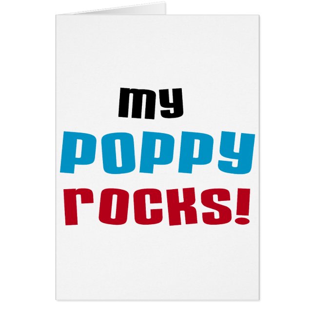Meine Poppy Rocks T - Shirt und Geschenke (Vorne)