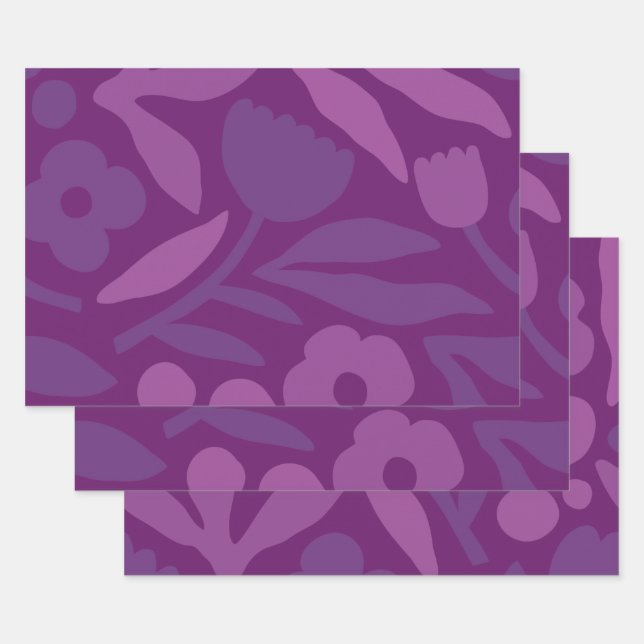 Meine Prinzessin Lieben Lila glücklich große Blume Geschenkpapier Set (Set)