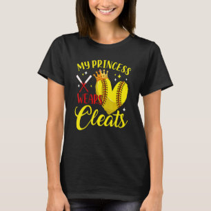 Meine Prinzessin trägt Reinigungen von Softball-To T-Shirt