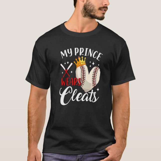 Meine Prinzessinnen bereinigen Baseball Son Mütter T-Shirt (Vorderseite)
