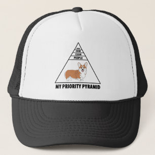 Meine Prioritäten-Pyramide Corgi Truckerkappe