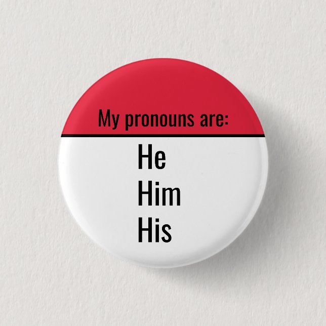 Meine Pronomen sind Er Seine Button (Vorderseite)