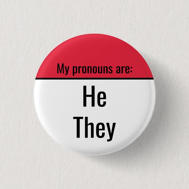 Meine Pronomen sind Er sie Button (Vorderseite)