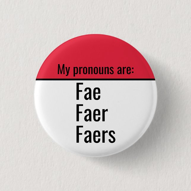 Meine Pronomen sind Fae Faer Faers Button (Vorderseite)