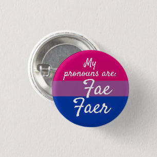 Meine Pronomen sind Fee Fr - Bi Flag Button