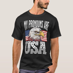 Meine Pronomen sind USA Eagle Patriotic American M T-Shirt