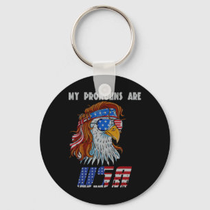 Meine Pronomen Sind Usa-Flagge George Washington A Schlüsselanhänger