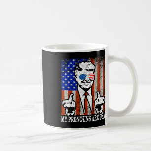 Meine Pronomen Sind Usa Patriotische Amerikanische Kaffeetasse