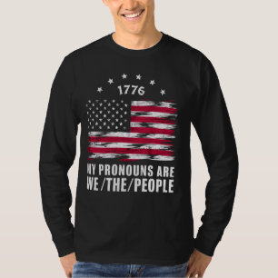 Meine Pronomen sind wir, die amerikanische Flagge T-Shirt