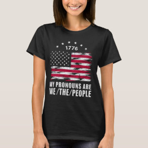 Meine Pronomen sind wir, die amerikanische Flagge T-Shirt