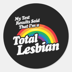 MEINE PRÜFERGEBNISSE SAGTEN LESBIAN RUNDER AUFKLEBER