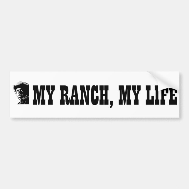 Meine Ranch mein Leben, Geschenk für einen Bauern Autoaufkleber (Vorne)