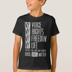 Meine Rechte Freiheit Leben Schwarzes Leben Proble T-Shirt