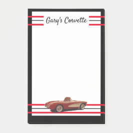 Meine Red Corvette Post-It-Notes Post-it Klebezettel