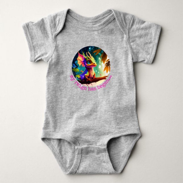 MEINE REIGN HAT MIT DEM Drachen "Baum-niedliche Ga Baby Strampler (Vorderseite)