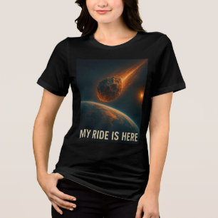 Meine Reise ist hier - das apokalyptische Anreise- Tri-Blend Shirt