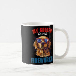 Meine Retriever Lieben Feuerwerk 4. Juli Patriotic Kaffeetasse