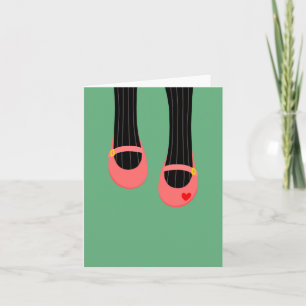 Meine rosa Schuhe Grußkarte Karte