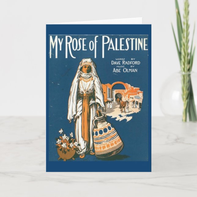 Meine Rose Palästina begrüßt Karte (Vorderseite)