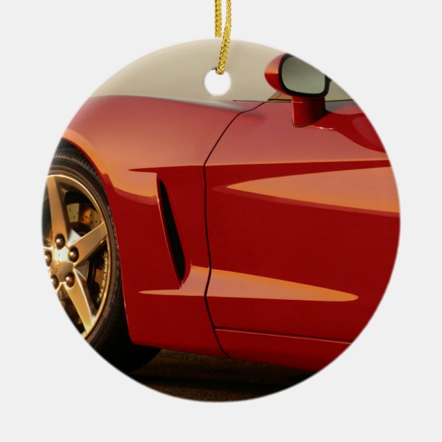 Meine rote Korvette Keramik Ornament (Vorne)