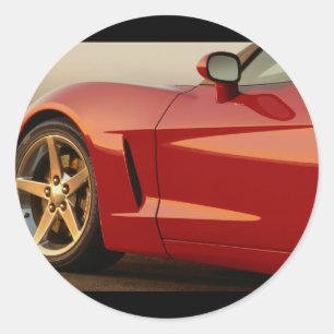 Meine rote Korvette Runder Aufkleber