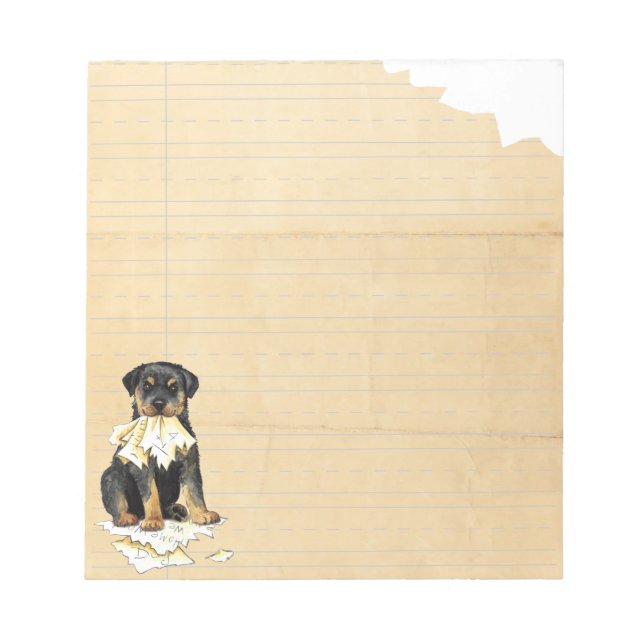 Meine Rottweiler Ate meine Hausaufgaben Notizblock (Vorderseite)