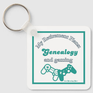 Meine Ruhestandspläne: Genealogie und Gaming Schlüsselanhänger