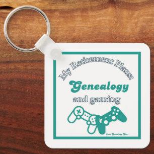 Meine Ruhestandspläne: Genealogie und Gaming Schlüsselanhänger