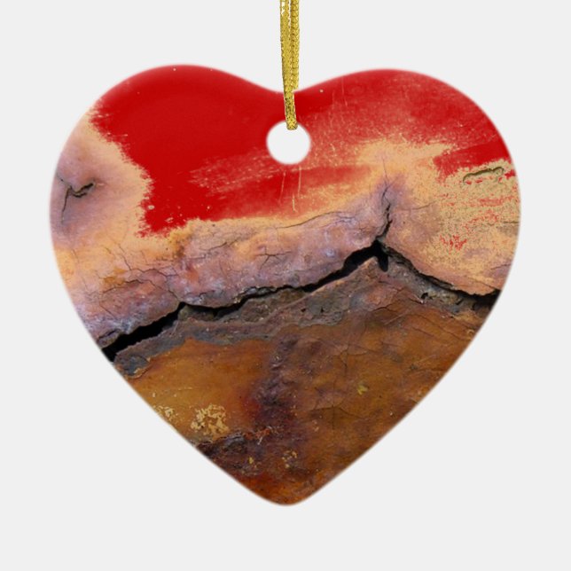 MEINE RUSTY BROKEN HERZ (Porzellankunst) Keramikornament (Vorne)