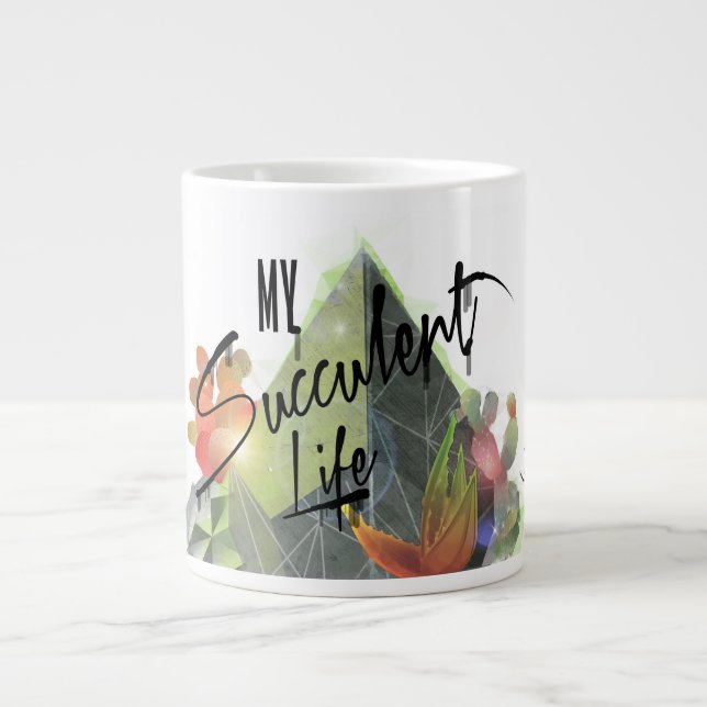 Meine saftige Leben-Spaß-Tasse Jumbo-Tasse (Vorderseite)