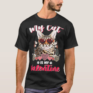 Meine Savannah Cat ist mein Valentine T-Shirt