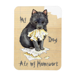Meine Schipperke Ate Meine Hausaufgaben Magnet