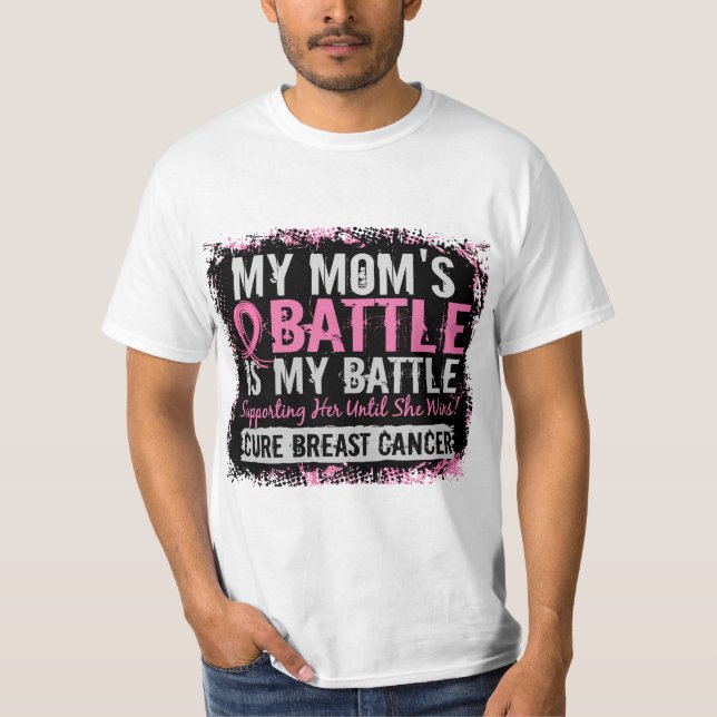 Meine Schlacht zu 2 Brustkrebs-Mama T-Shirt (Vorderseite)