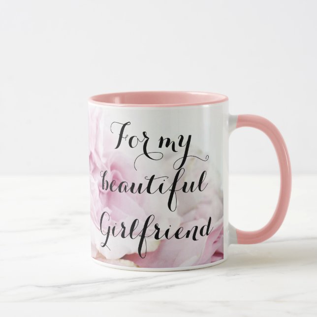 Meine schöne Freundin Hübsch in Rosa Rose Tasse (Rechts)