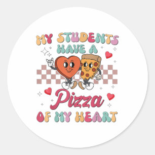 Meine Schüler haben eine Pizza von meinem Herzlehr Runder Aufkleber