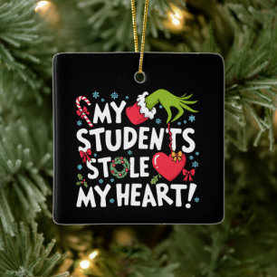 Meine Schüler haben mein Herz gestohlen Weihnachte Keramikornament