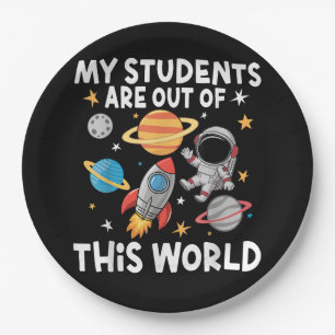 Meine Schüler sind aus dieser Weltleitschule Pappteller