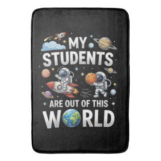 Meine Schüler sind in dieser Weltraumwelt unterweg Badematte