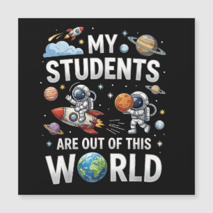 Meine Schüler sind in dieser Weltraumwelt unterweg Magnetkarte