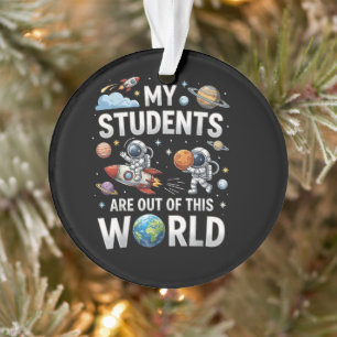 Meine Schüler sind in dieser Weltraumwelt unterweg Ornament