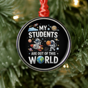 Meine Schüler sind in dieser Weltraumwelt unterweg Ornament Aus Metall